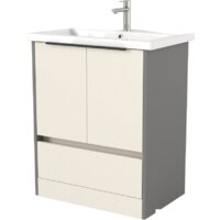 Дабер Тумба под умывальник 017 Cersanit Como 70 Т17.7С.0.19Ч (бежевый/серый/ручка черная)