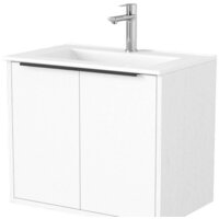 Дабер Тумба под умывальник 018 WeltWasser Deilbach 7517-60 Т18.6W.0.5Ч (белый древесный/ручка черная)