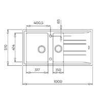 Кухонная мойка TEKA Stone 60 B-TG 1/2B 1D (темно-серый) - Превью изображения №2 — Интернет-магазин Time-Shop