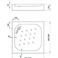 Душевой поддон Deante Corner 90x90 KTC 041B - Превью изображения №3 — Интернет-магазин Time-Shop