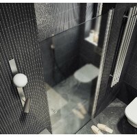 Душевая дверь MaybahGlass 198x80 MGD-808-5 (сатин стекло/хром матовый) - Превью изображения №5 — Интернет-магазин Time-Shop