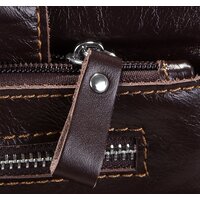 Мужская сумка Poshete 196-3750-26-DBW (коричневый) - Превью изображения №3 — Интернет-магазин Time-Shop