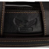 Мужская сумка Poshete 196-3750-26-DBW (коричневый) - Превью изображения №4 — Интернет-магазин Time-Shop