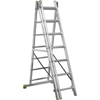 Лестница-стремянка Новая высота NV 223 алюминиевая трёхсекционная 3x7 ступеней - Превью изображения №4 — Интернет-магазин Time-Shop