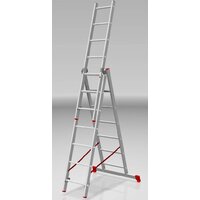Лестница-стремянка Новая высота NV 223 алюминиевая трёхсекционная 3x7 ступеней - Превью изображения №3 — Интернет-магазин Time-Shop