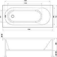 Ванна BAS Орион-Pro 170x75 (с каркасом) - Превью изображения №4 — Интернет-магазин Time-Shop