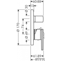 Смеситель без скрытого механизма Axor Citterio 39455000 - Превью изображения №2 — Интернет-магазин Time-Shop