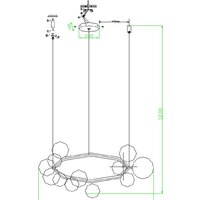 Подвесная люстра Kinklight Иона 09408-15.19 (черный) - Превью изображения №2 — Интернет-магазин Time-Shop