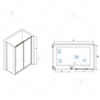 Душевой уголок RGW CL-48 100x100 (хром/прозрачное стекло) - Превью изображения №2 — Интернет-магазин Time-Shop