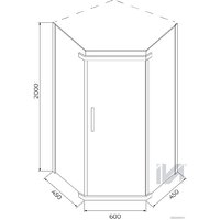 Душевой уголок IVA E2PS90C - Превью изображения №3 — Интернет-магазин Time-Shop