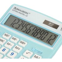 Бухгалтерский калькулятор BRAUBERG Extra Pastel-12-LB 250486 (голубой) - Превью изображения №6 — Интернет-магазин Time-Shop