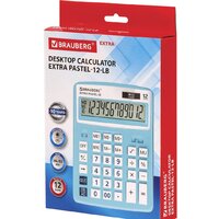 Бухгалтерский калькулятор BRAUBERG Extra Pastel-12-LB 250486 (голубой) - Превью изображения №11 — Интернет-магазин Time-Shop