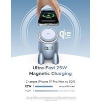 Беспроводное зарядное Ugreen W713 65300 (голубой) - Превью изображения №5 — Интернет-магазин Time-Shop