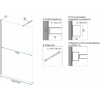 Душевая стенка Rea Aero 120 (черный/прозрачное стекло) - Превью изображения №4 — Интернет-магазин Time-Shop