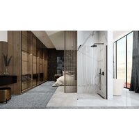 Душевая стенка Rea Aero 120 (черный/прозрачное стекло) - Превью изображения №2 — Интернет-магазин Time-Shop