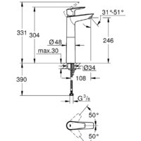 Смеситель Grohe Bauedge 23761001 - Превью изображения №5 — Интернет-магазин Time-Shop