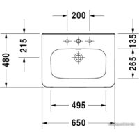 Умывальник Duravit DuraStyle 65x48 (2320650000) - Превью изображения №3 — Интернет-магазин Time-Shop