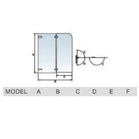 Стеклянная шторка для ванны WeltWasser WW100 100ZD2-90 - Превью изображения №2 — Интернет-магазин Time-Shop