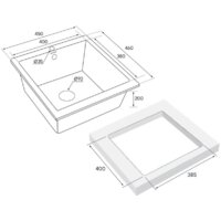 Кухонная мойка Paulmark Gera 50 PM104546-GRM - Превью изображения №3 — Интернет-магазин Time-Shop