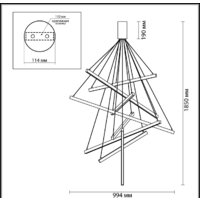 Подвесная люстра Odeon Light Cometa 3860/96B - Превью изображения №2 — Интернет-магазин Time-Shop
