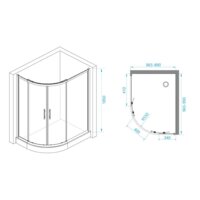 Душевой уголок RGW PA-61 41086180-11 80x100 (хром/прозрачное стекло) - Превью изображения №2 — Интернет-магазин Time-Shop