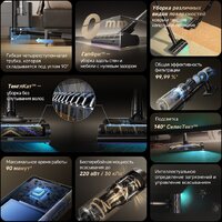 Пылесос Dreame Cordless Vacuum Cleaner Z40 TangleCut Flex VRV62F (евровилка, черный) - Превью изображения №15 — Интернет-магазин Time-Shop