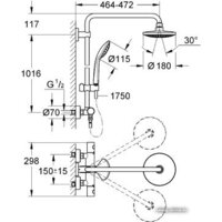 Душевая система  Grohe Euphoria System 180 (27296 001) - Превью изображения №2 — Интернет-магазин Time-Shop