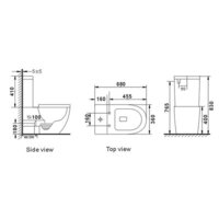 Унитаз напольный Roxen Antares Tornado Rimless Soft Close 600185-01 - Превью изображения №9 — Интернет-магазин Time-Shop