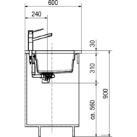Кухонная мойка Franke Kubus 2 KNG 110-52 (оникс) - Превью изображения №4 — Интернет-магазин Time-Shop