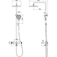 Душевая система  Vincea Rim VSFS-2RM1GM - Превью изображения №4 — Интернет-магазин Time-Shop