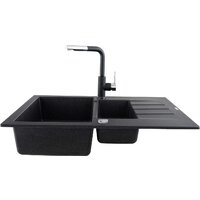 Кухонная мойка Kernau KGS A 6079 1.5B1D Graphite - Превью изображения №6 — Интернет-магазин Time-Shop