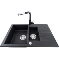 Кухонная мойка Kernau KGS A 6079 1.5B1D Graphite - Превью изображения №2 — Интернет-магазин Time-Shop