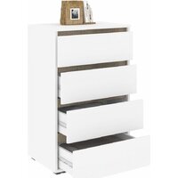 Комод Кортекс-мебель Бари 60 4ш (белый/белый/дуб сонома) - Превью изображения №2 — Интернет-магазин Time-Shop