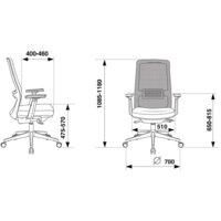 Офисное кресло Бюрократ MC-915/B/26-B01 (черный) - Превью изображения №5 — Интернет-магазин Time-Shop
