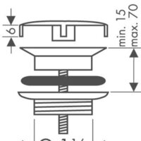 Донный клапан Hansgrohe 50001000 - Превью изображения №2 — Интернет-магазин Time-Shop