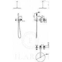 Душевая система  Filarete Roun FL1032 (матовое золото) - Превью изображения №8 — Интернет-магазин Time-Shop