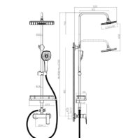 Душевая система  Rossinka Silvermix RS27-45 - Превью изображения №2 — Интернет-магазин Time-Shop