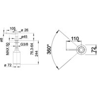 Дозатор для моющего средства Blanco Piona (нержавеющая сталь с зеркальной полировкой) - Превью изображения №3 — Интернет-магазин Time-Shop