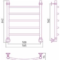 Полотенцесушитель Стилье Аксиома-20 600х500 00662-6050 - Превью изображения №3 — Интернет-магазин Time-Shop