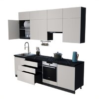 Готовая кухня ВерсоМебель Эко Премиум 2.6 (кашемир/ст. тунис) - Превью изображения №2 — Интернет-магазин Time-Shop