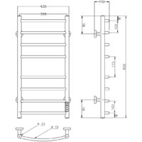 Полотенцесушитель Roxen Santi BK-109AW-8T 11030-4385B (черный) - Превью изображения №6 — Интернет-магазин Time-Shop