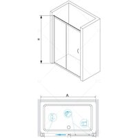 Душевая дверь RGW PA-016 350801615-21 150 (хром/матовое стекло) - Превью изображения №3 — Интернет-магазин Time-Shop