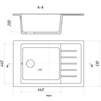 Кухонная мойка Gerhans B28 (оникс) - Превью изображения №2 — Интернет-магазин Time-Shop