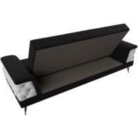 Диван Лига диванов Лига-023 119157 (микровельвет черный/компаньон/подушки экокожа белый) - Превью изображения №7 — Интернет-магазин Time-Shop