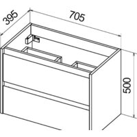  BelBagno Тумба под умывальник Kraft 39-700/390-2C-SO-RT (rovere tabacco) - Превью изображения №4 — Интернет-магазин Time-Shop