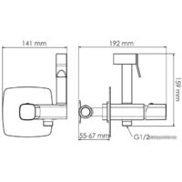 Гигиенический душ Wasserkraft Naab 8638 - Превью изображения №2 — Интернет-магазин Time-Shop