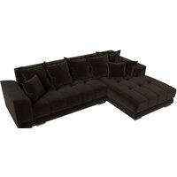 Угловой диван Лига диванов НордСтар правый 121115 (микровельвет коричневый/подушки микровельвет коричневый) - Превью изображения №6 — Интернет-магазин Time-Shop