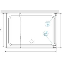 Душевой уголок RGW WA-05-1B (WA-02B+Z-060-2B) 351005108-14 100x80 (черный/прозрачное стекло) - Превью изображения №2 — Интернет-магазин Time-Shop