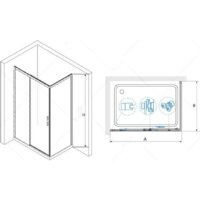 Душевой уголок RGW LE-41B (LE-12B + Z-050-2B) 34124100-014 100x100 (черный/прозрачное стекло) - Превью изображения №4 — Интернет-магазин Time-Shop