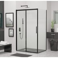 Душевой уголок RGW LE-41B (LE-12B + Z-050-2B) 34124100-014 100x100 (черный/прозрачное стекло) - Превью изображения №2 — Интернет-магазин Time-Shop